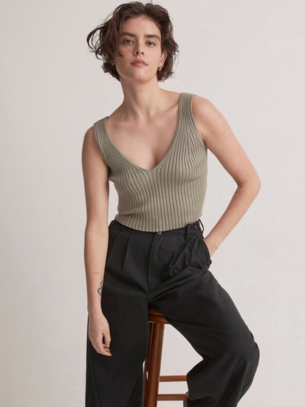 Madewell V-Neck Sweater Tank | Size Small